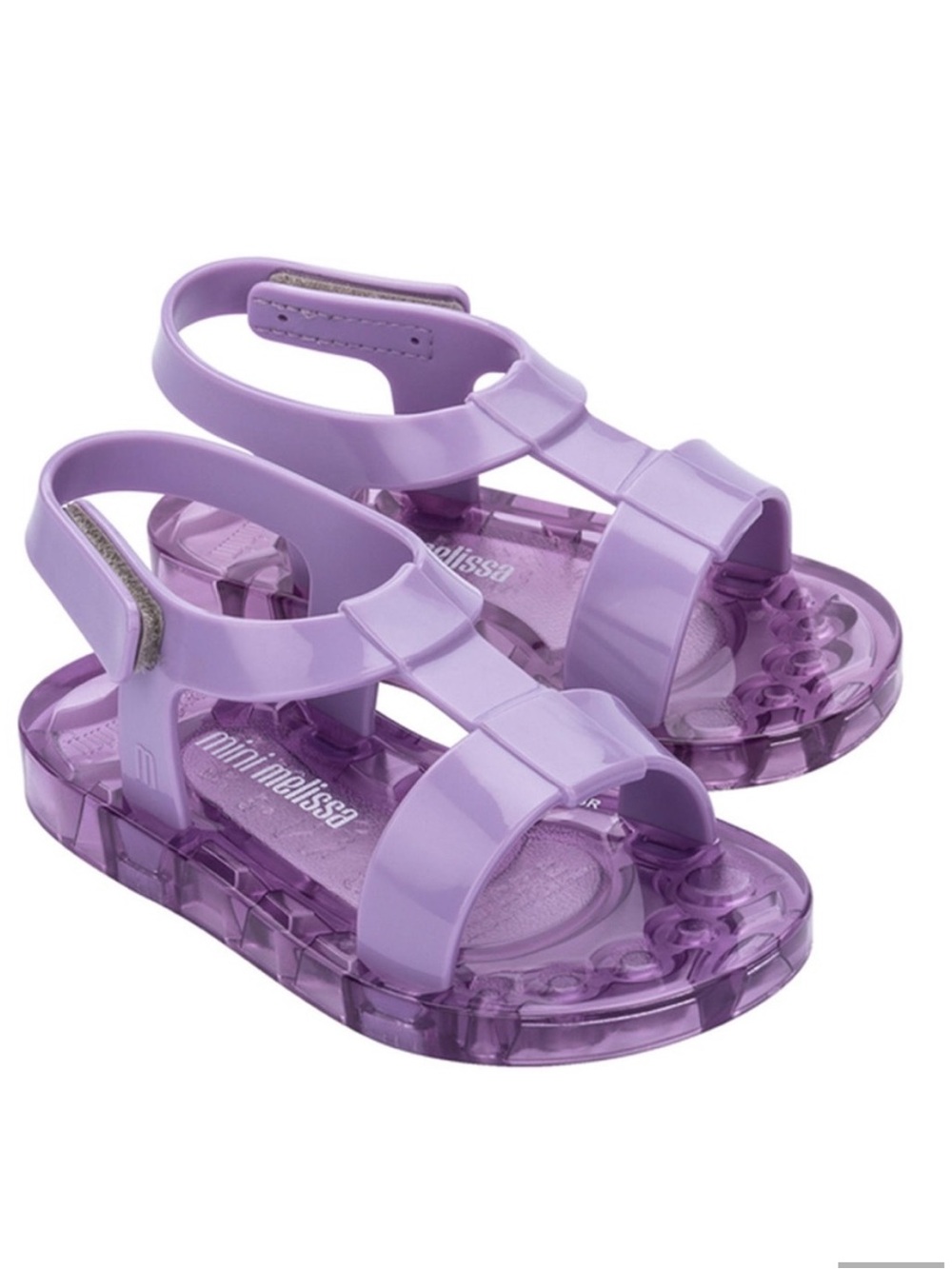 Mini Melissa Way Lilac Jelly Sandals Toddler Size 9